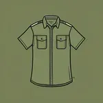 olive drab short-sleeve park ranger shirt image